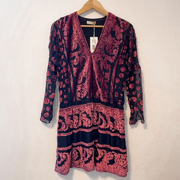 Ramy Brook Clarice Velvet Mini Dress Size XS NWT DAMAGED - Picture 1 of 13